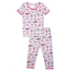 NEW ESME girls short sleeve set in pink jetset